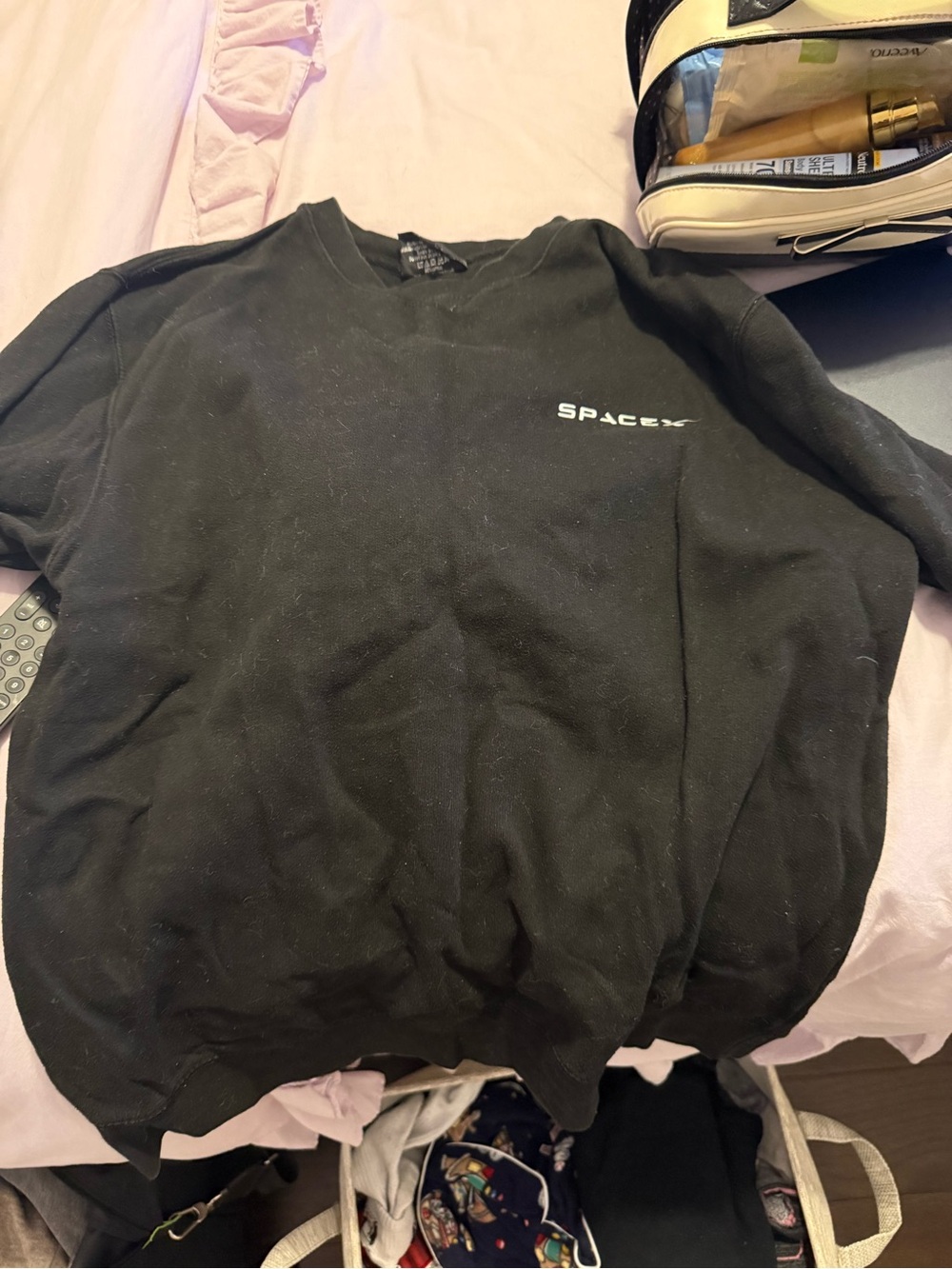Spacex Men's Black Crewneck Sweater